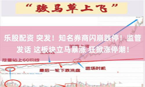 乐股配资 突发！知名券商闪崩跌停！监管发话 这板块立马暴涨 狂掀涨停潮！